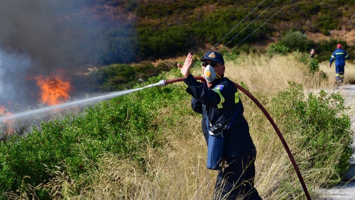 Υπό μερικό έλεγχο η φωτιά σε δασική έκταση στο Ναύπλιο