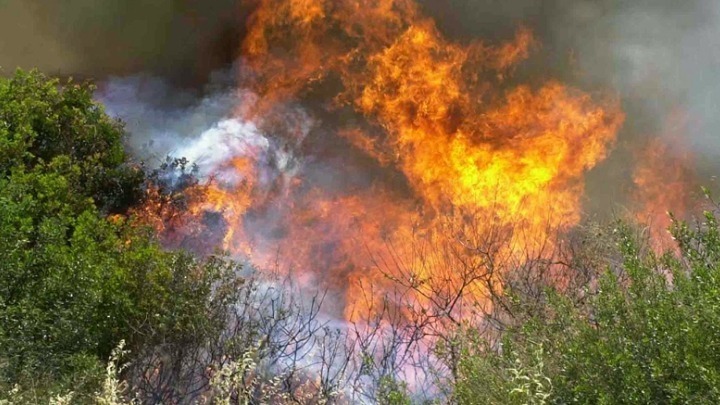 Φωτιά σε έκταση κοντά στο αεροδρόμιο