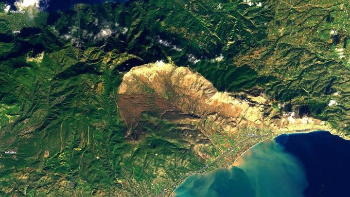 Ο δορυφόρος Sentinel-2 φωτογράφισε την Κινέττα μετά τις πλημμύρες του «Γηρυόνη»