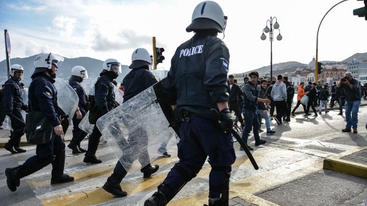 Ένταση στο λιμάνι της Μυτιλήνης