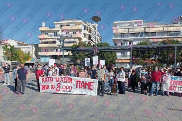 Θεσσαλονίκη: Ένταση μελών του ΠΑΜΕ με την αστυνομία στην Καλαμαριά(vid)