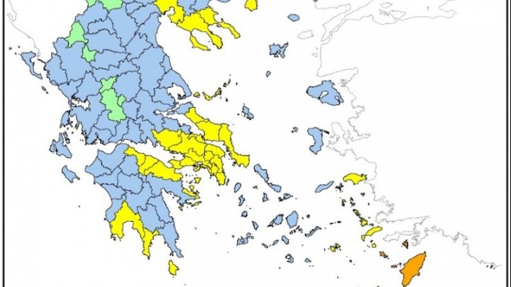 Υψηλός κίνδυνος για πυρκαγιά στο Νότιο Αιγαίο