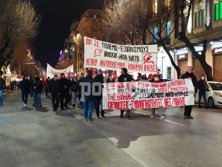 Θεσσαλονίκη: Σε εξέλιξη μεγάλη αντιπολεμική πορεία στο κέντρο της πόλης