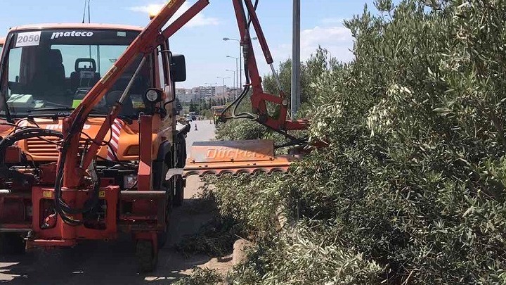 Θεσσαλονίκη: Εργασίες διαχείρισης δενδρώδους βλάστησης στην Εθνική Οδό Θεσσαλονίκης – Ν. Μουδανιών