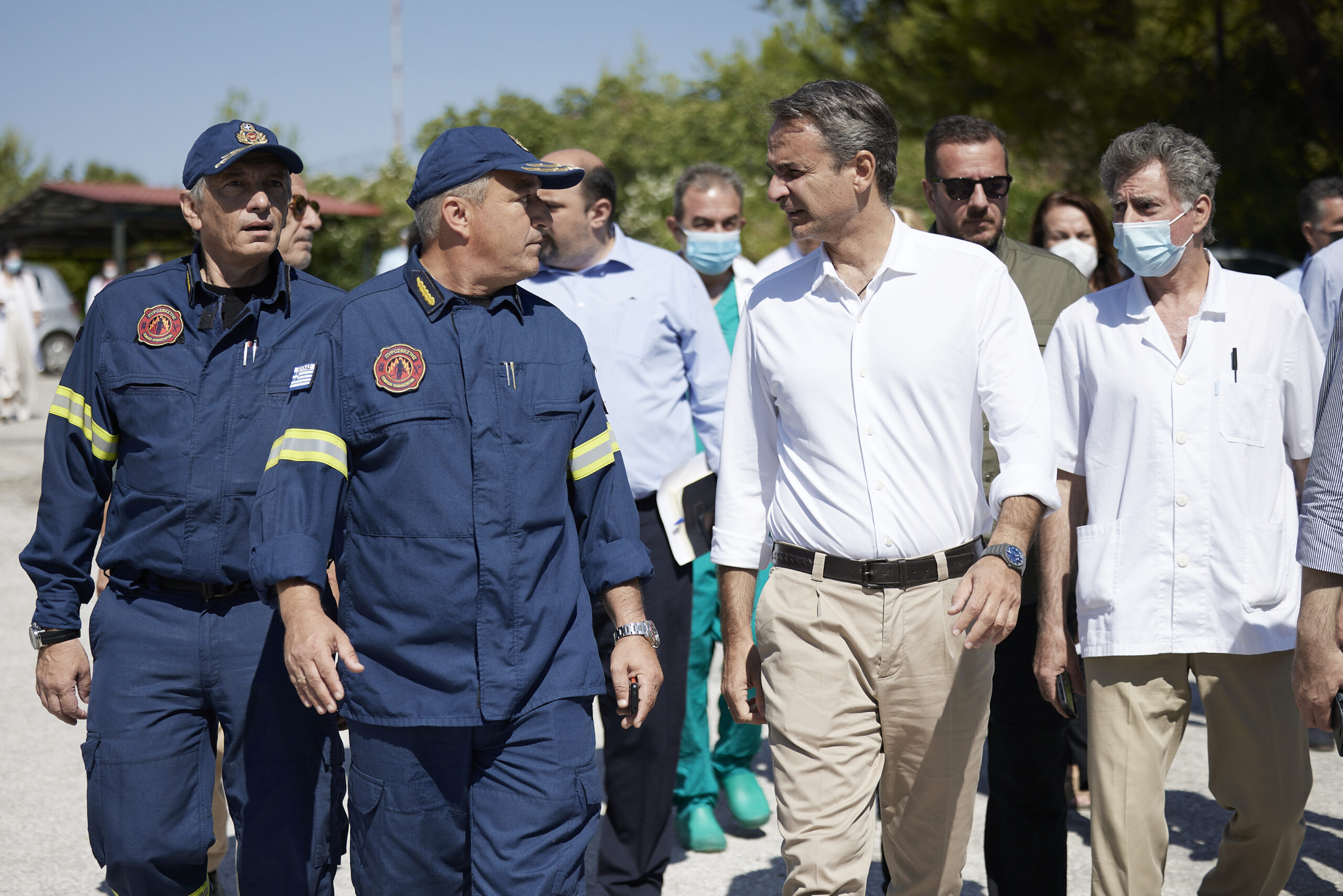 Στο Ενιαίο Συντονιστικό Κέντρο Επιχειρήσεων και Διαχείρισης Κρίσεων ο Κυρ. Μητσοτάκης