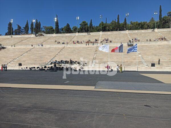 Παναθηναϊκό Στάδιο: Όλα έτοιμα για την τελετή παράδοσης της Ολυμπιακής Φλόγας (ΦΩΤΟ)