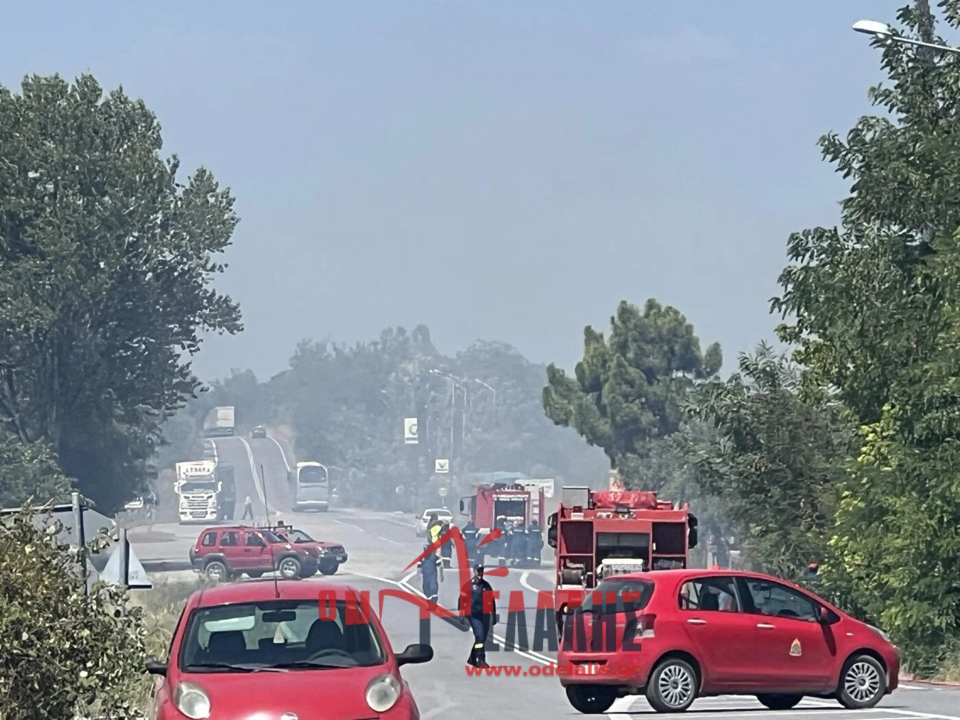 Φωτιά στον Κορινό Πιερίας | Δίπλα στην Εθνική Οδό (ΒΙΝΤΕΟ)