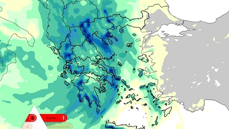 Ενίσχυση κακοκαιρίας με ισχυρές βροχές και καταιγίδες σε όλη τη χώρα