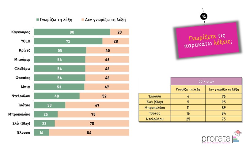 Ποιες λέξεις αποτύπωσαν τις εμπειρίες των Ελλήνων το 2024 σύμφωνα με την Prorata