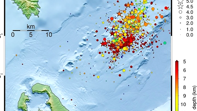 Σεισμική δραστηριότητα στη Σαντορίνη-Αμοργό: Άνω των 18.400 σεισμών από 26 Ιανουαρίου έως 13 Φεβρουαρίου