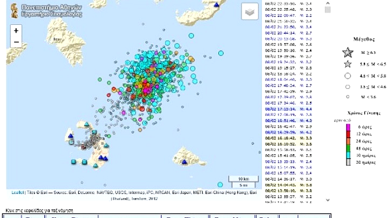 Εκρηκτική σεισμική δραστηριότητα στη ζώνη Σαντορίνης-Αμοργού: Πάνω από 100 σεισμοί σε μία ημέρα