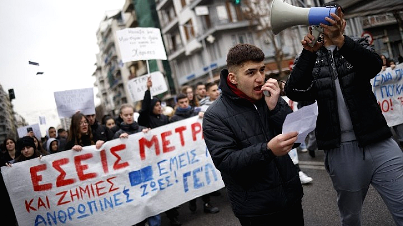 Διαμαρτυρία φοιτητών και μαθητών για την τραγωδία στα Τέμπη