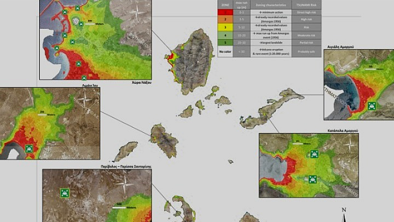 ΕΚΠΑ: Μελέτη για τις περιοχές κινδύνου τσουνάμι μεταξύ Σαντορίνης και Αμοργού – Συνιστώμενα μέτρα