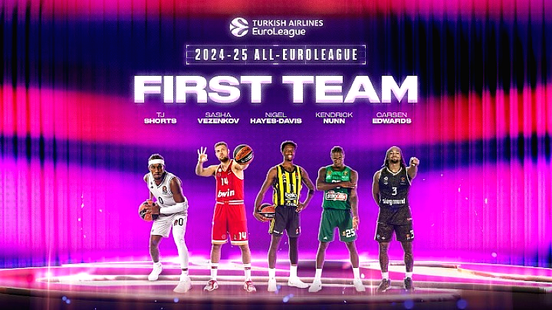 Euroleague: Ανάδειξη Ναν και Βεζένκοφ στην κορυφαία πεντάδα της σεζόν